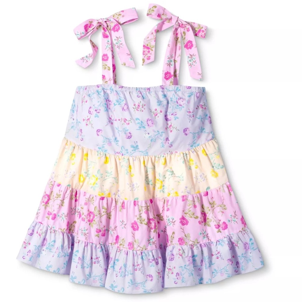 EUC LoveShackFancy x Target floral dress with tie straps!!